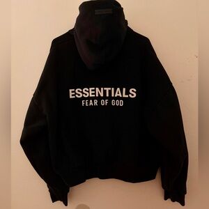 Fear of God Essentials Classic Hoodie in Jet Black